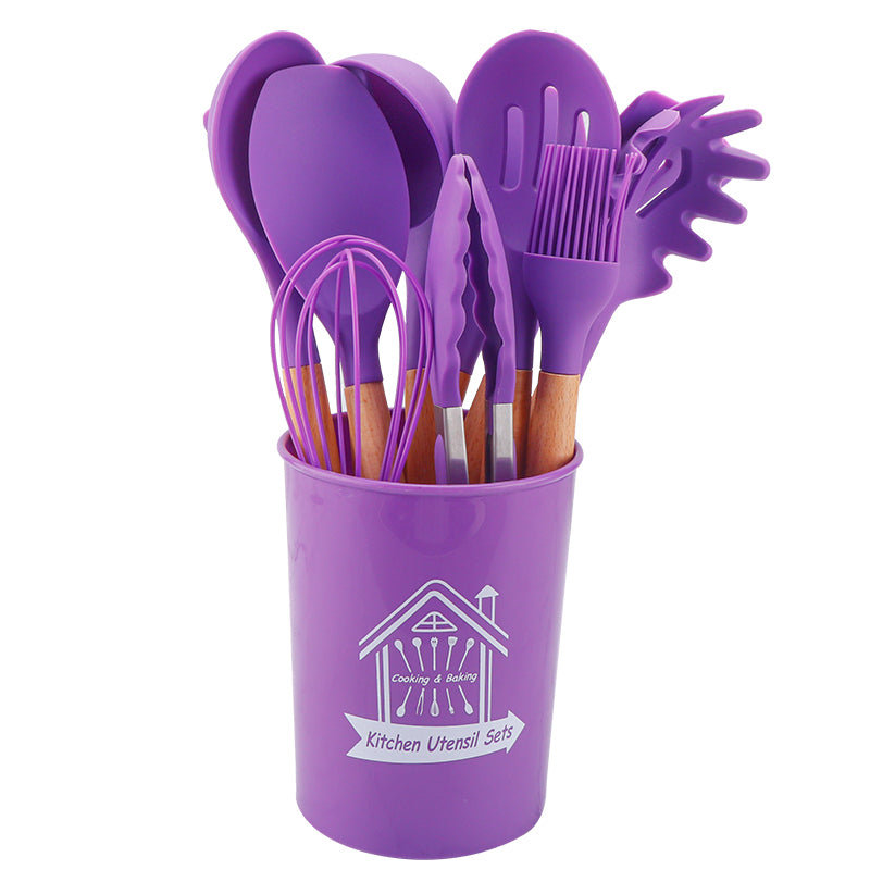 kitchen accessories 12pcs silicone cooking utensil set