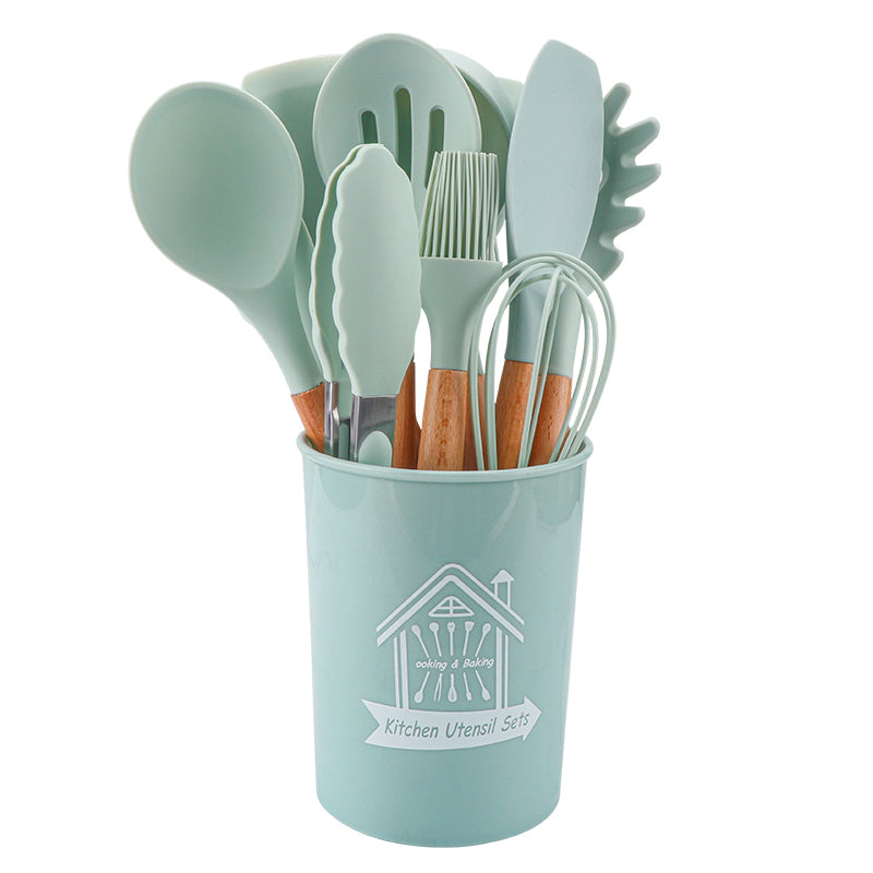 kitchen accessories 12pcs silicone cooking utensil set