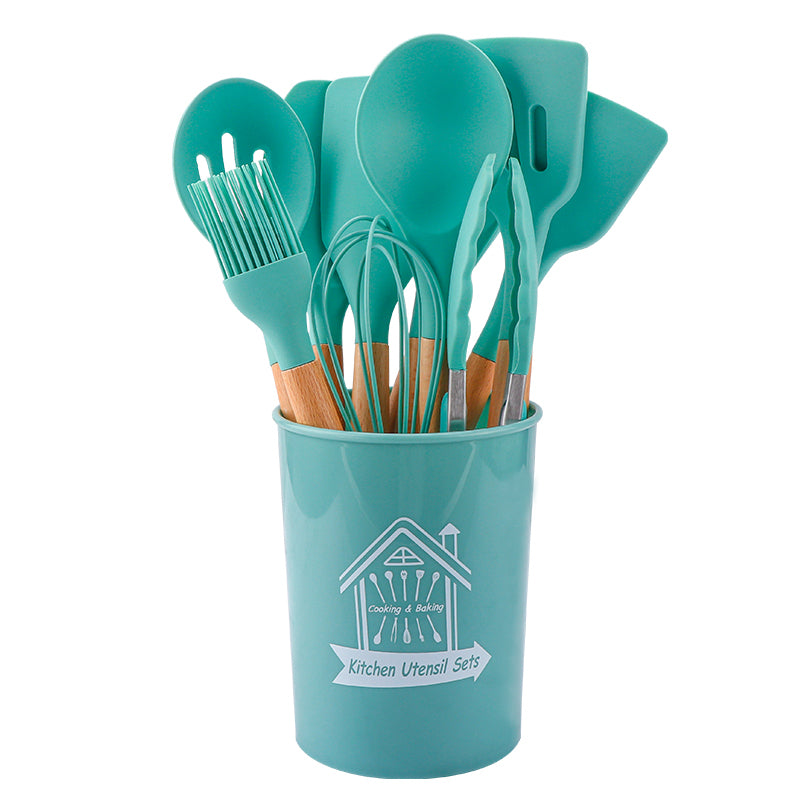 kitchen accessories 12pcs silicone cooking utensil set