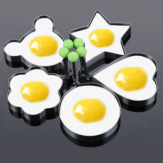 5Pcs Stainless Steel Eggs Rings Mold With Handle