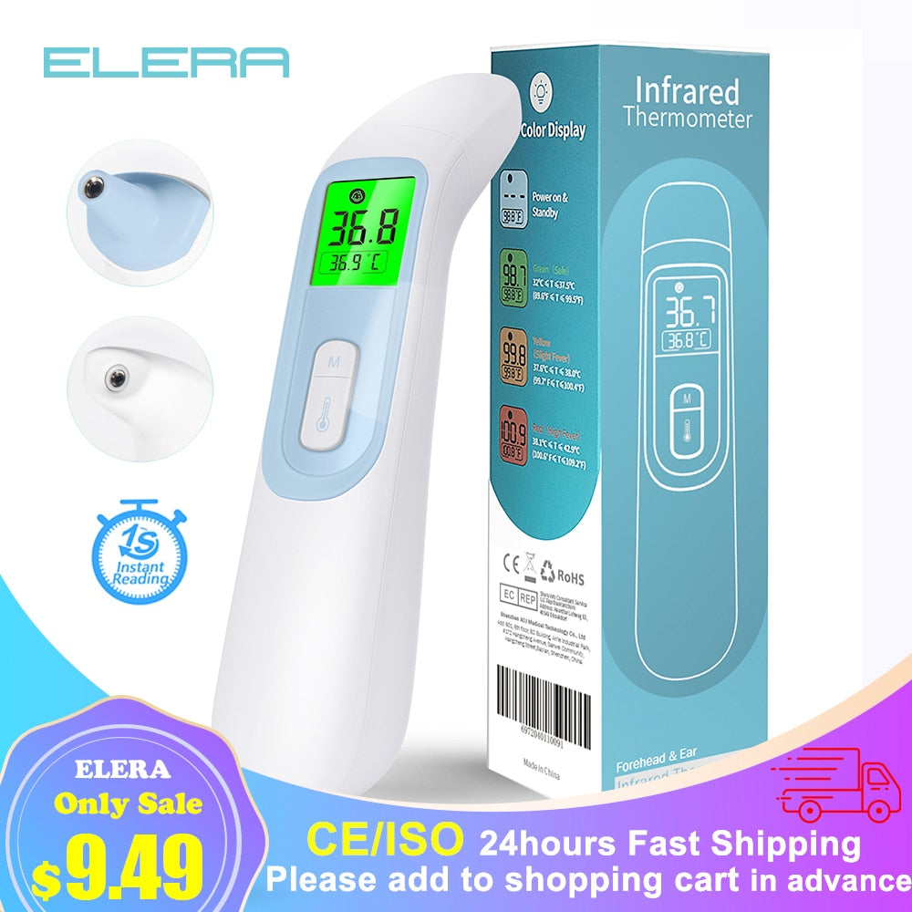 ELERA Cheap Infrared Baby Forehead And Ear Thermometer Fast Accurate Measurement