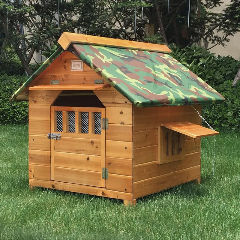 Outdoor Solid Fir Wood Dog House