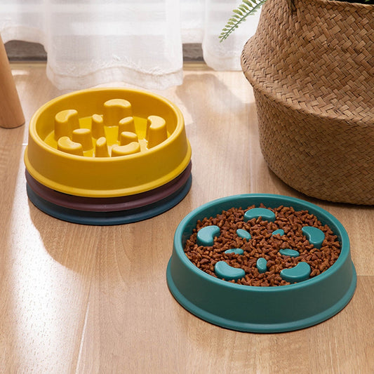 Non-slip Slow Food Feeder Dog Rice Bowl