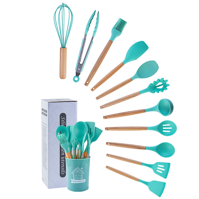 kitchen accessories 12pcs silicone cooking utensil set