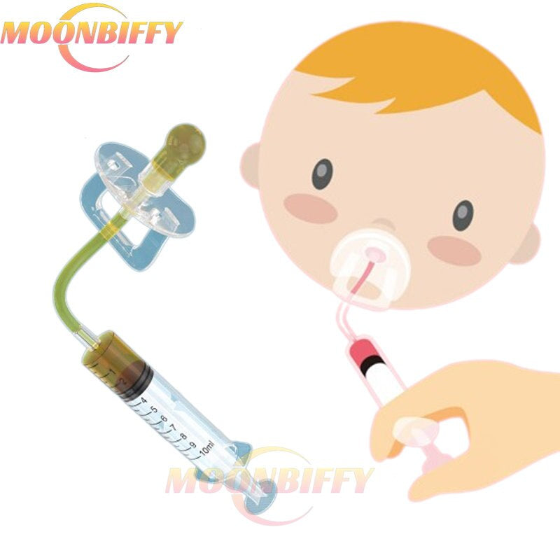 Medicine Feeding Syringe Liquid Needle Feeder with Measure Cup