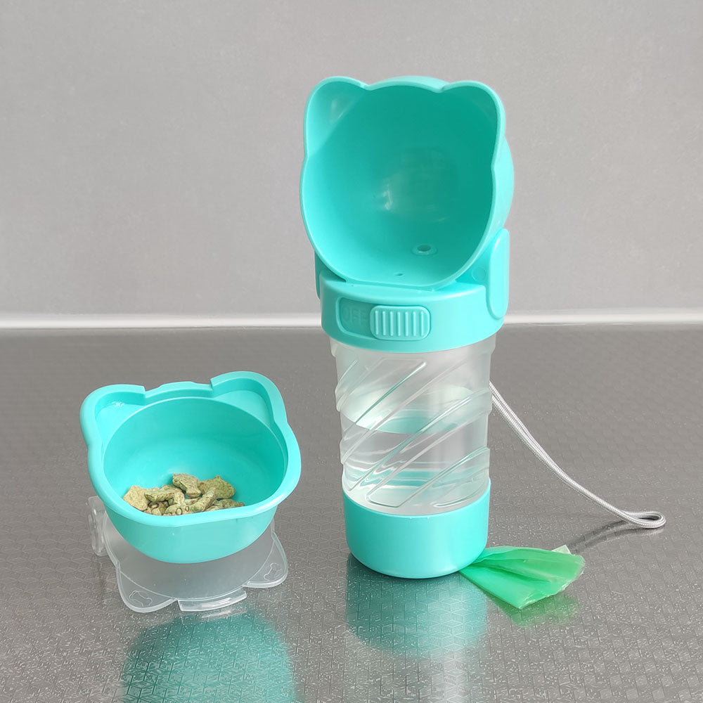 Pet Drinking Water Feeding Food Waste Bag Multi-function Cup