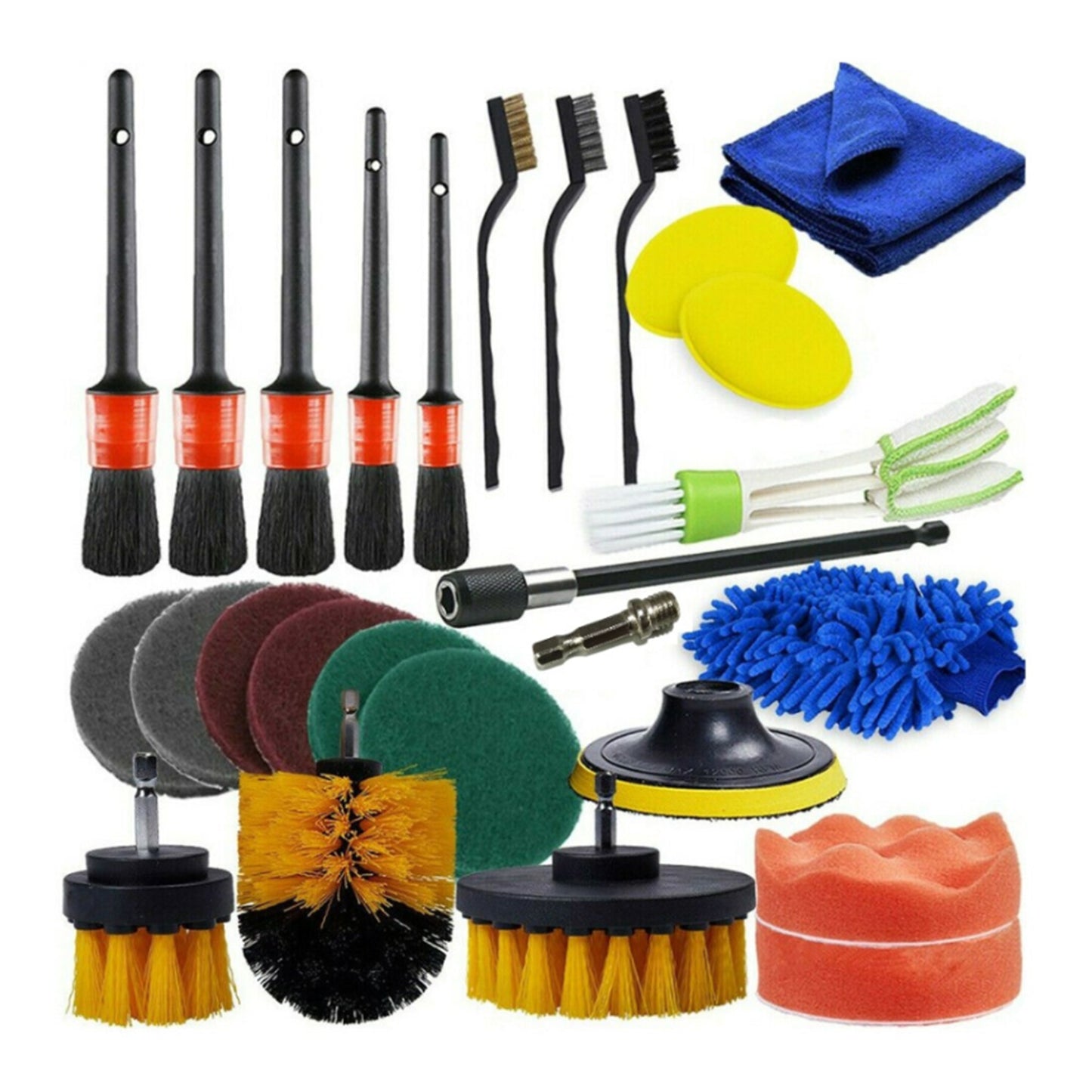 Car Detailing Brush Set  Engine Whee & Cleaning Kit