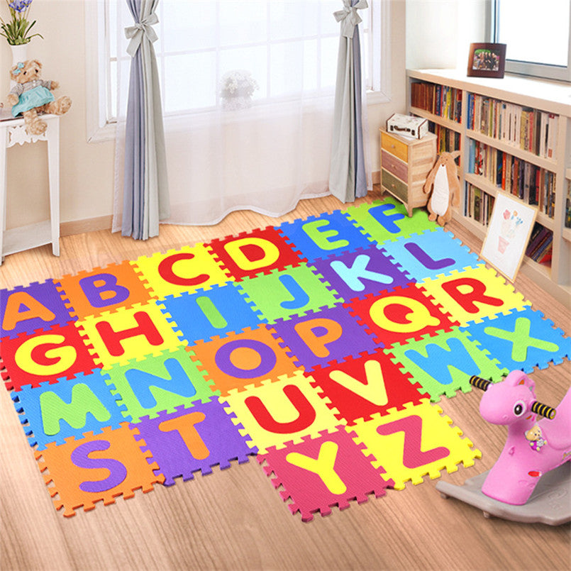 English Alphabet Pattern Baby Crawling Mat