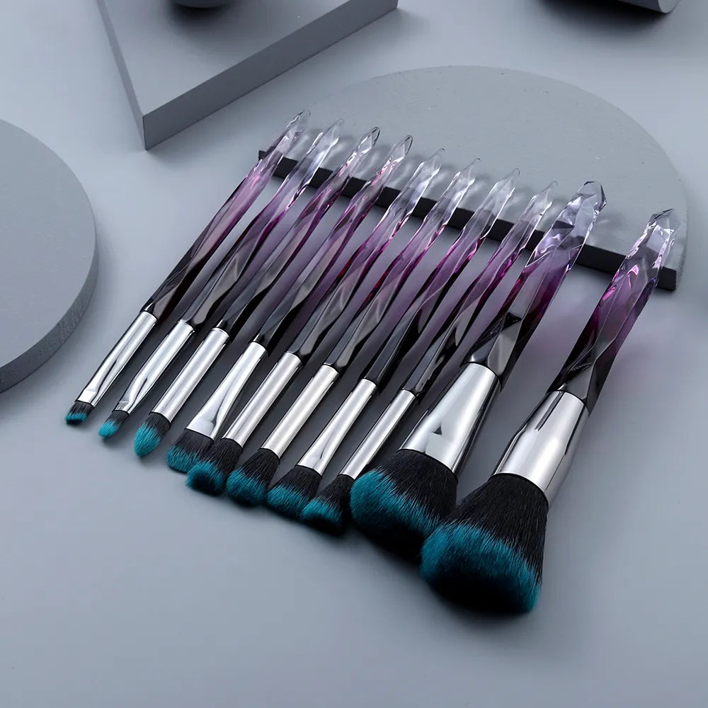 5-10pcs Crystal Pro Makeup Brushes Set