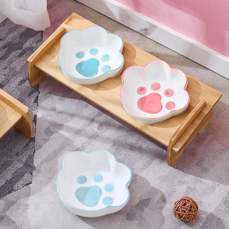 Paw Shape Puppy Feeder Detachable Pet Bowl