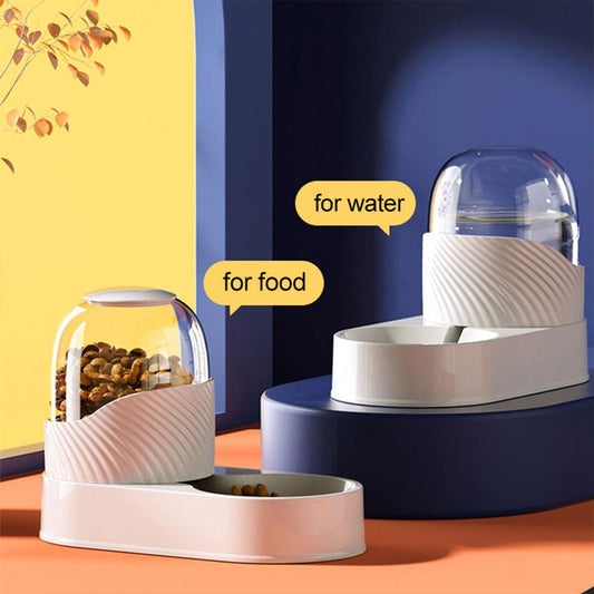 Automatic Pet Drinker/Feeder Cute Whale-shaped Detac