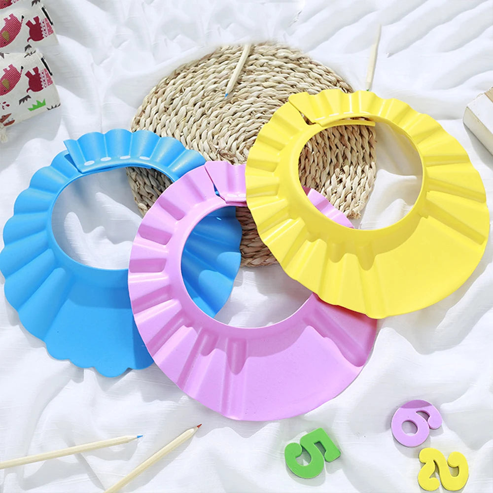 Adjustable Eye Ear Protection Waterproof Baby Shower Cap