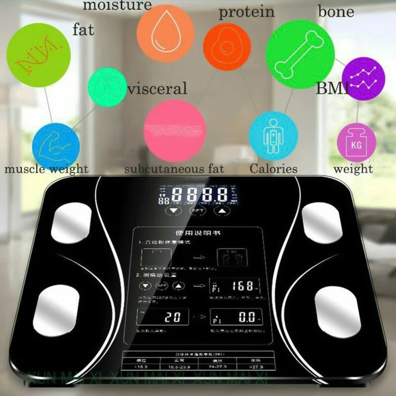 Digital LCD Weight Scale Body Bone Mass BMI Analyzer