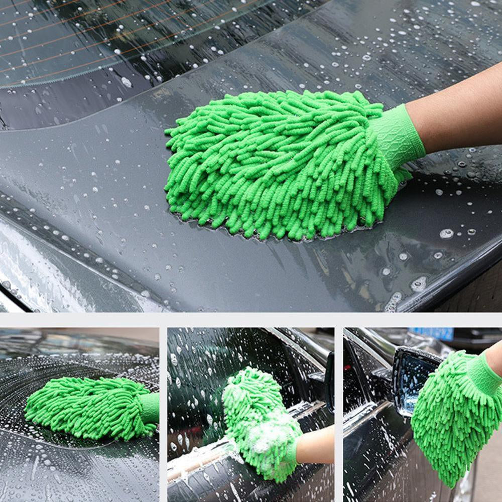 Car Cleaning Drying Gloves Ultrafine Fiber Chenille Microfiber Window Washing Tool