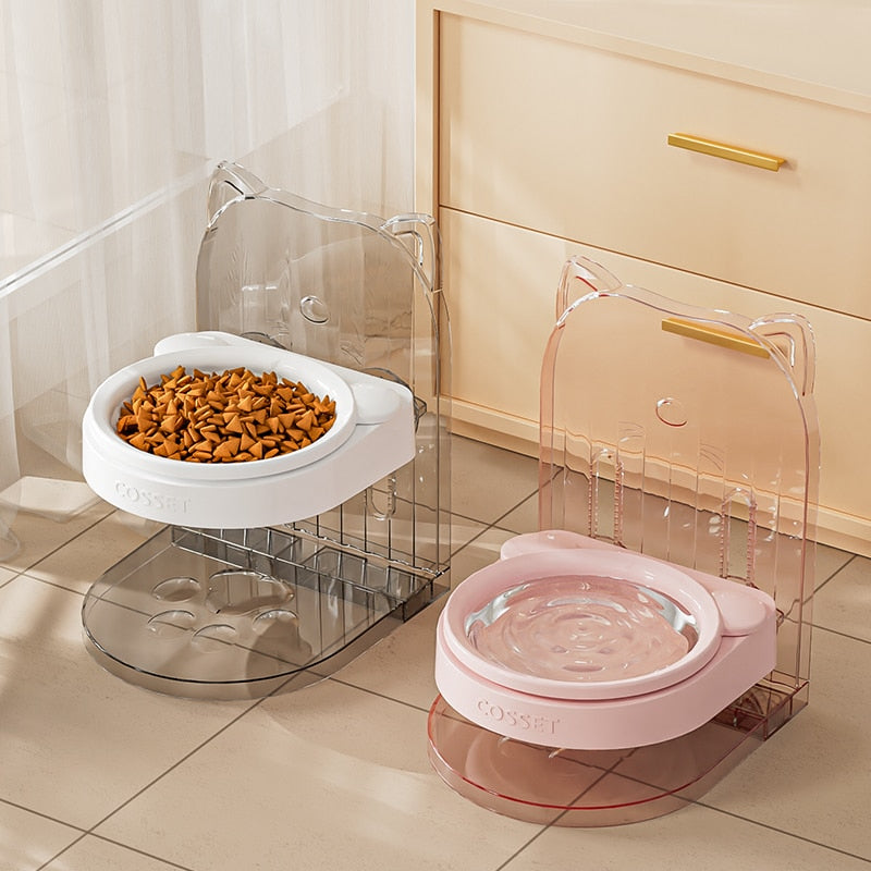 2 in1 Dog Cat Adjustable Kitten Puppy Feeder  Pet Bowl