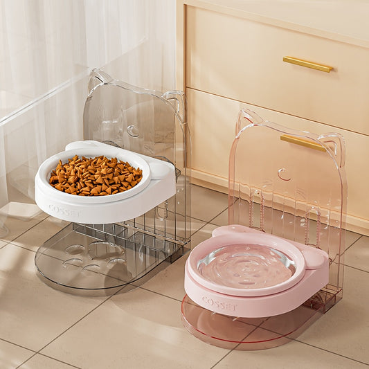 2 in1 Dog Cat Adjustable Kitten Puppy Feeder  Pet Bowl