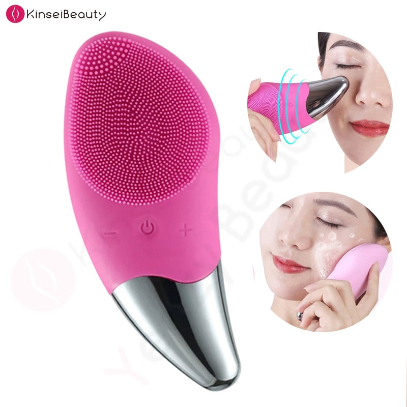 Mini Electric Facial  Silicone Sonic Face Cleansing  Brush