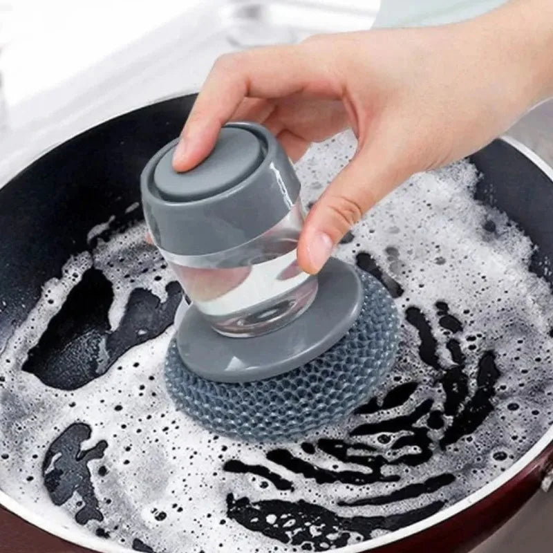 Removable Sponge Dispenser Dishwashing Brush