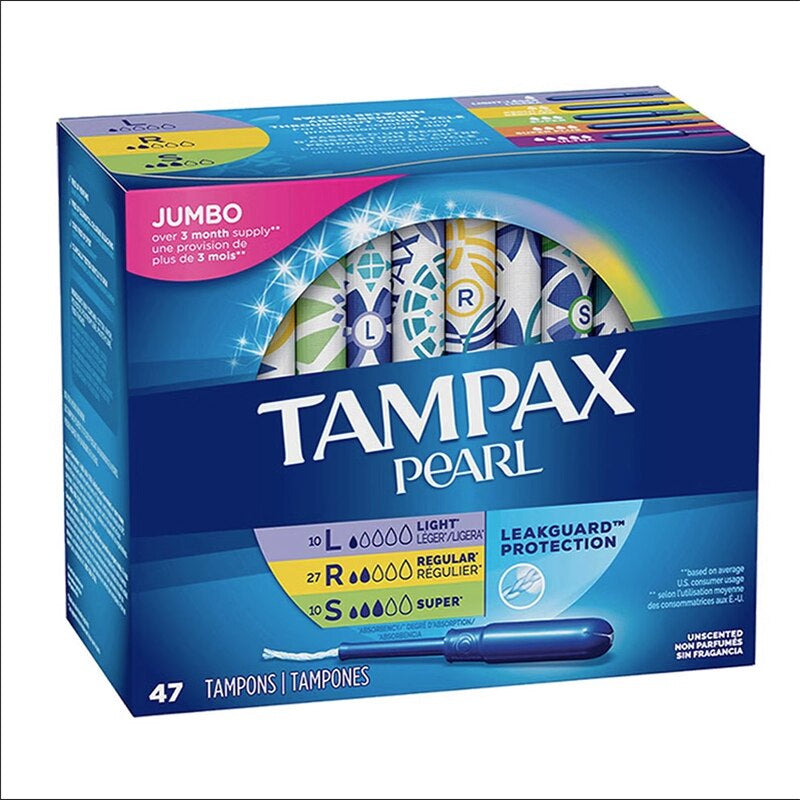 Tampax Pearl Tampons Cotton for Women Health