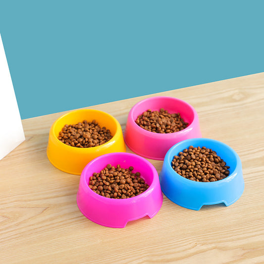 Girls Round Plastic Colorful Pet Bowl