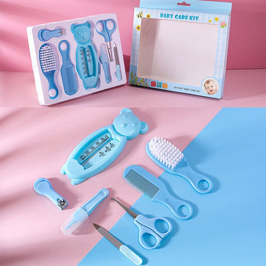 Baby Health Care Kit & Newborn Nail Hair Thermometer Grooming Brush Kit