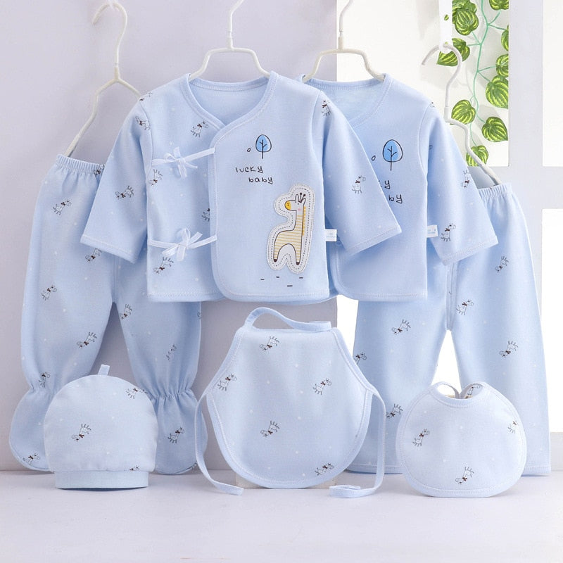 7Piece Spring Newborn Baby Stuff Toddler Clothes Cartoon