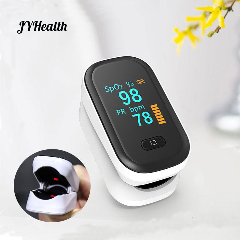 Health Portable Finger Pulse Oximeter Blood Oxygen Heart Rate Saturation Meter