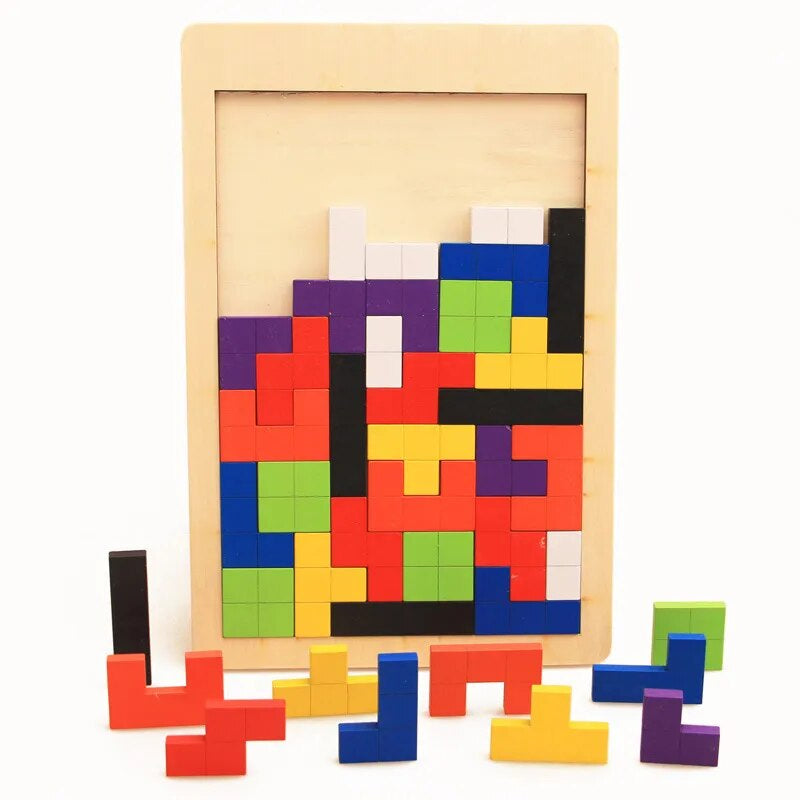 Puzzle Colorful Wooden Tangram For Kids Children toys