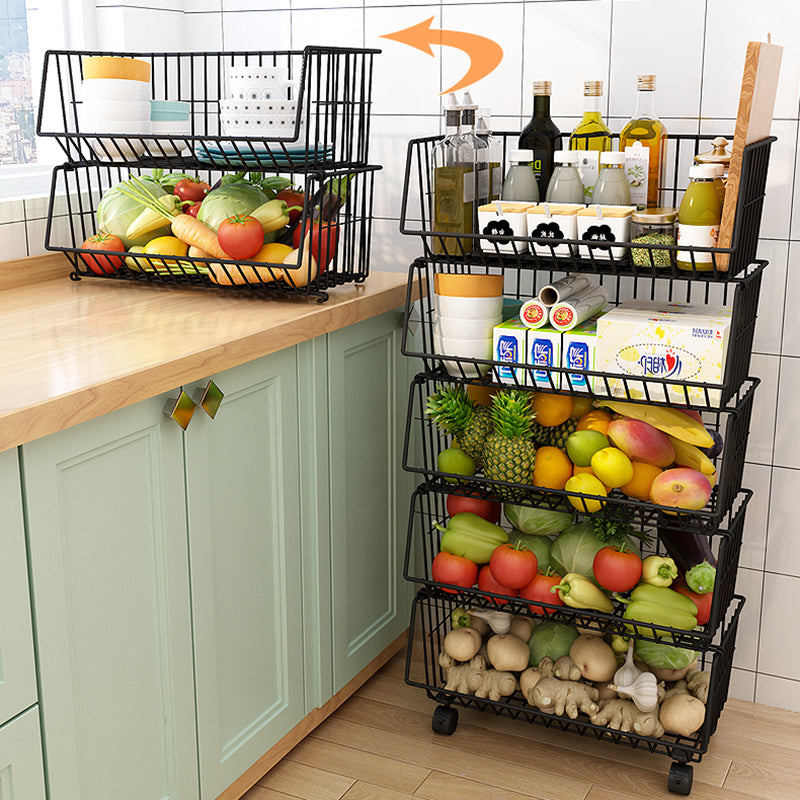 Shelf Floor Standing 1/2/3 Multilayer Vegetable Fruit Storage Basket