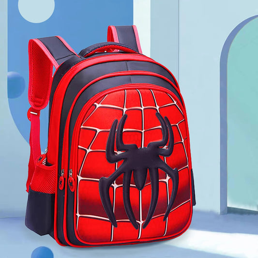 SpideySidekick 3D Cartoon Spider Schoolbag Set: Adorable Backpack Set for Boys