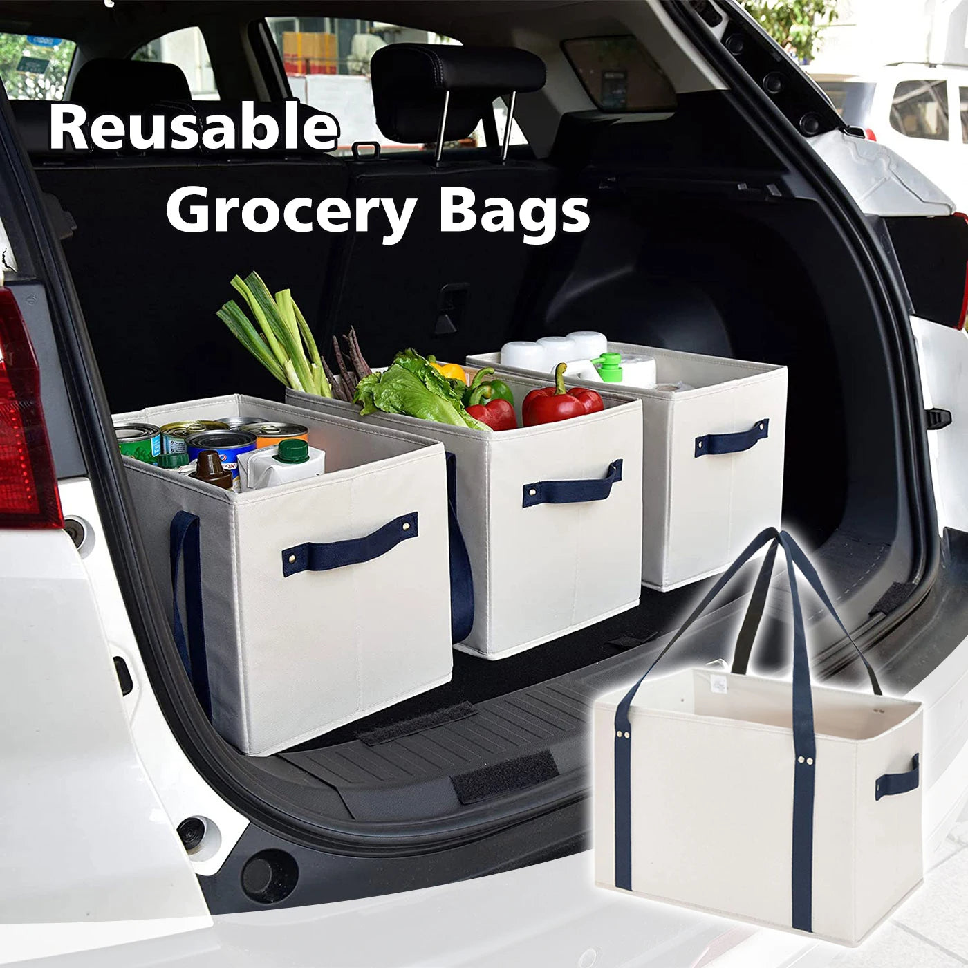 Collapsible Shopping Grocery Bags