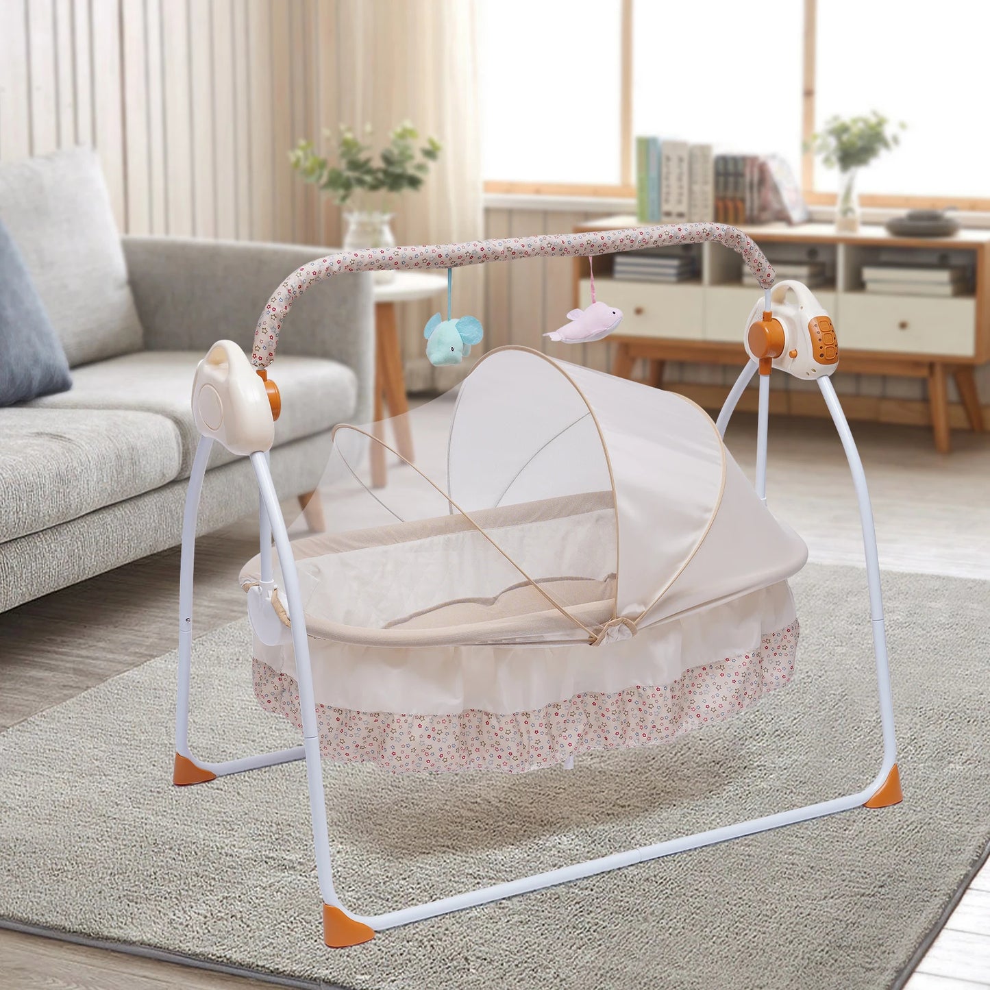 Portable Baby electric cradle rocking bed