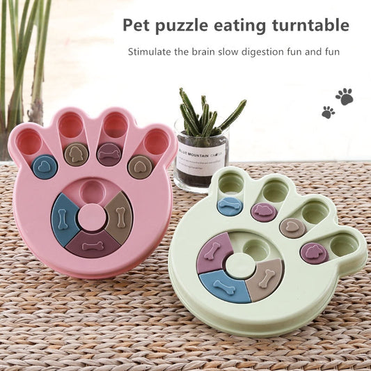 New Pet Toy Dog Turntable Eating Jigsaw Puzzle