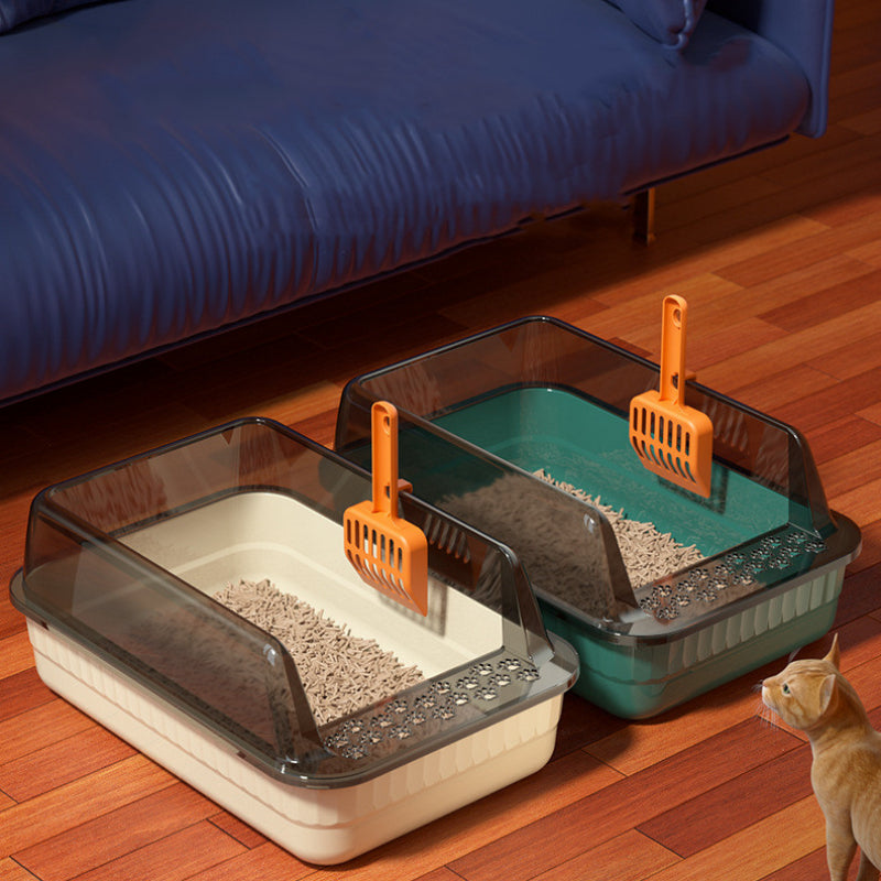 Large Capacity Semi closed Sand Box For Cats Pet Toilet