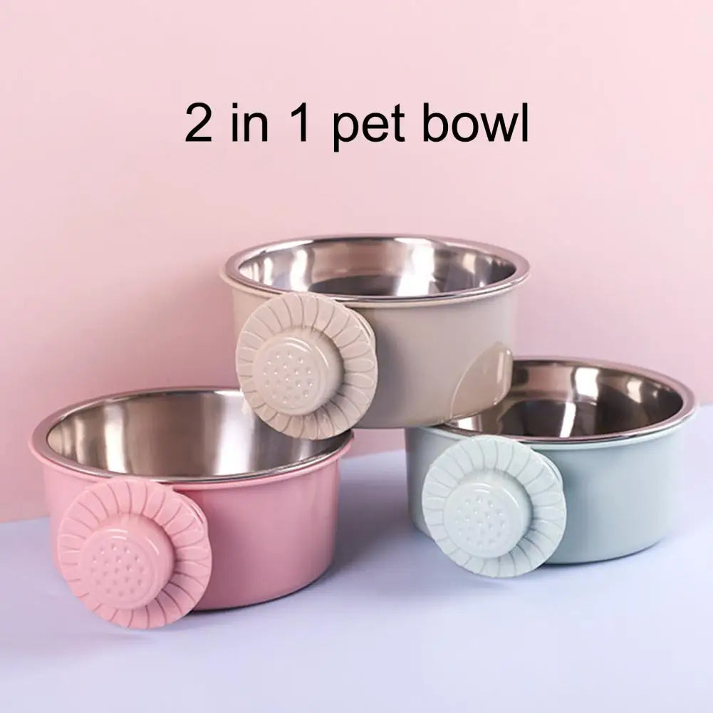 Non-Slip Corrugated Cat Bowl Set