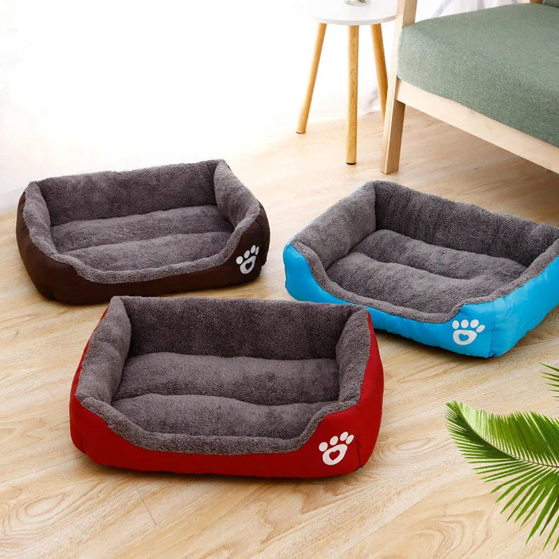 CozyPaws Candy-Colored Square Pet Large Dog Bed Warm House