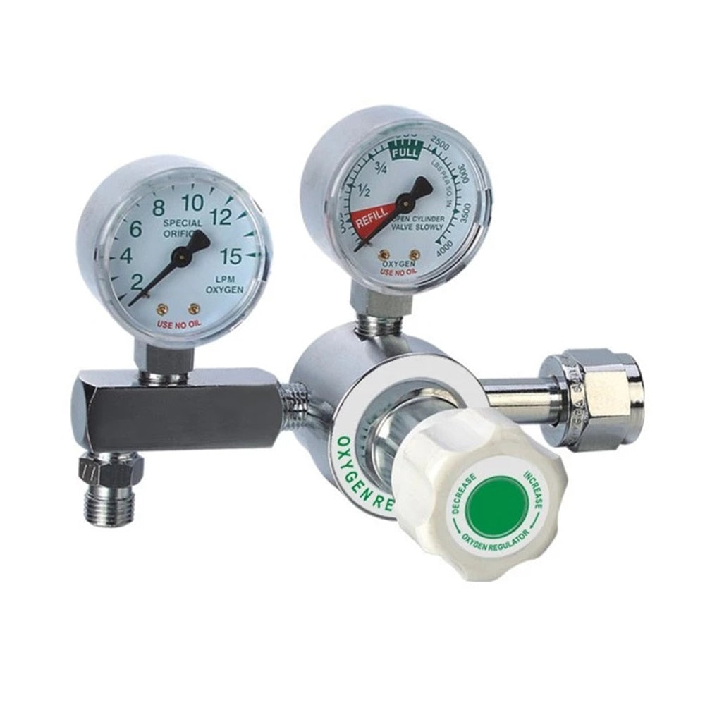 High Pressure Medical Oxygen Regulator CGA540 With Double Gauge Flow Meter