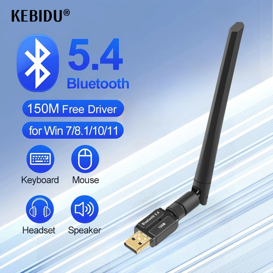 150M Bluetooth 5.4 Adapter Free Driver USB Bluetooth Dongle Adapter