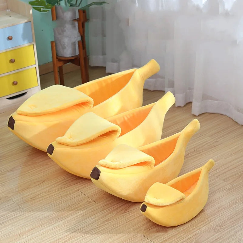 Multicolor Banana shape Cat Bed