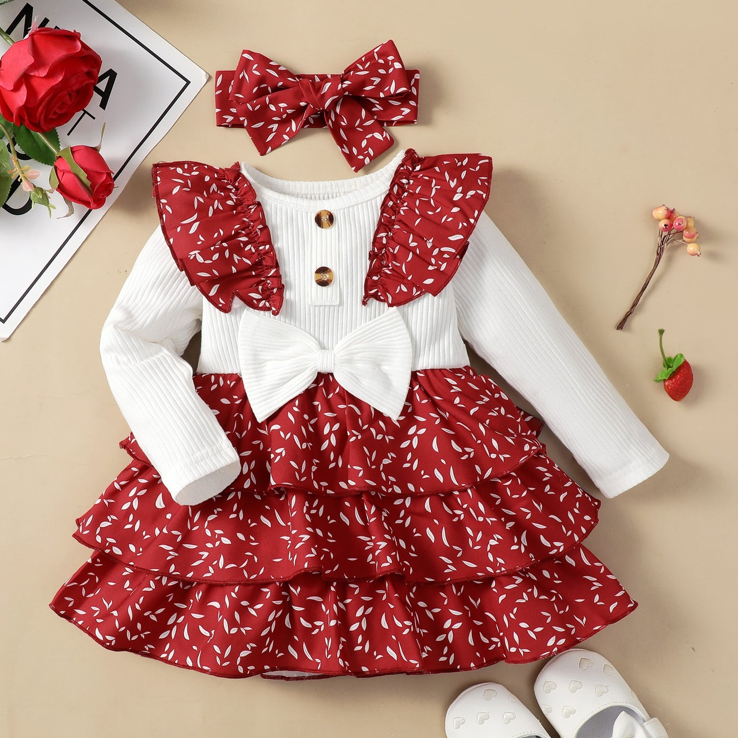 Toddler Baby Girls Print Dress Sweet