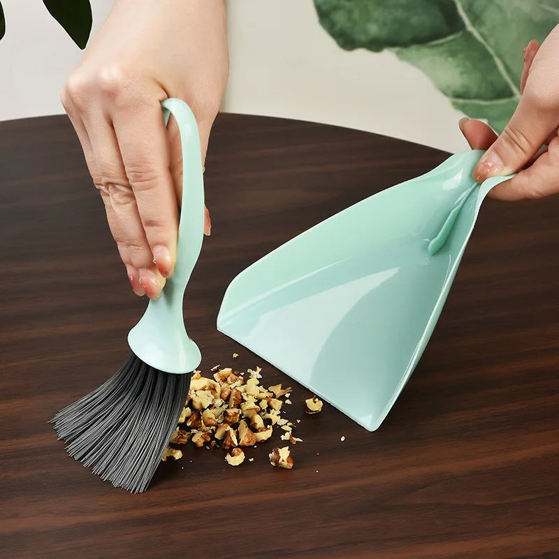 Soft Thick Bristle Mini Broom Dustpan Set Cleaning Kit