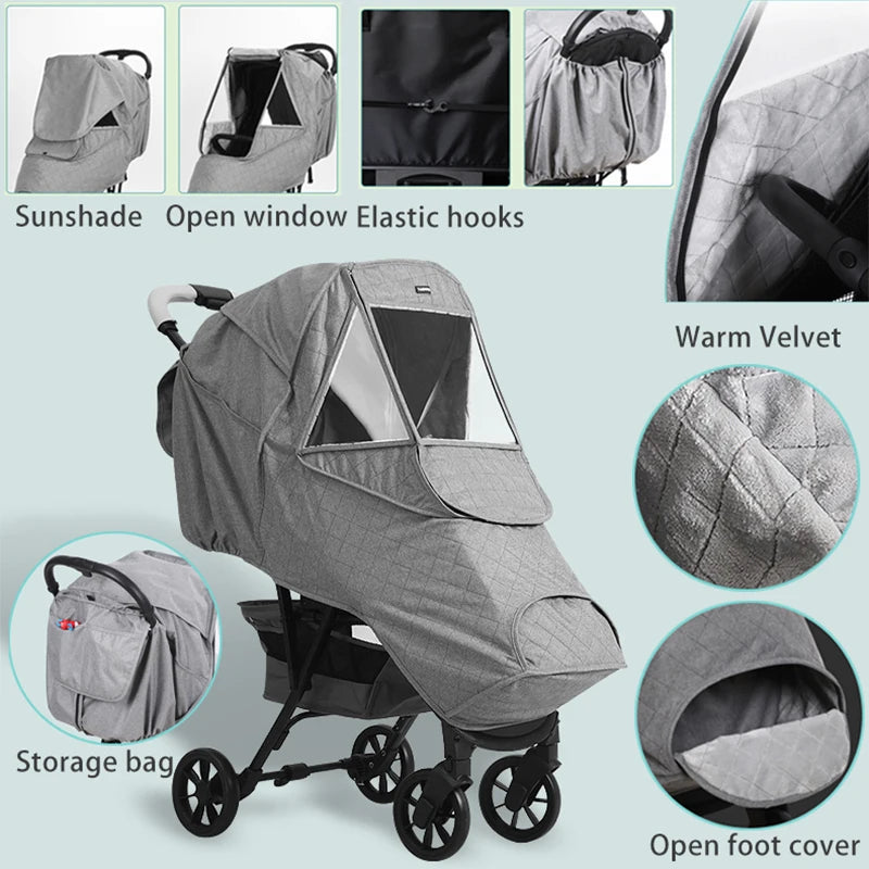 Waterproof Wind Dust Shield Baby Stroller Pushchair