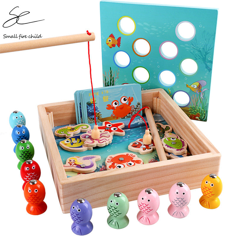 Wooden Magnetic Fishing Toys for Kids