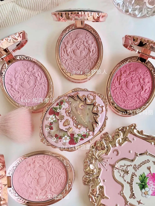 Strawberry Rococo Blusher Embossed Blush Face Makeup