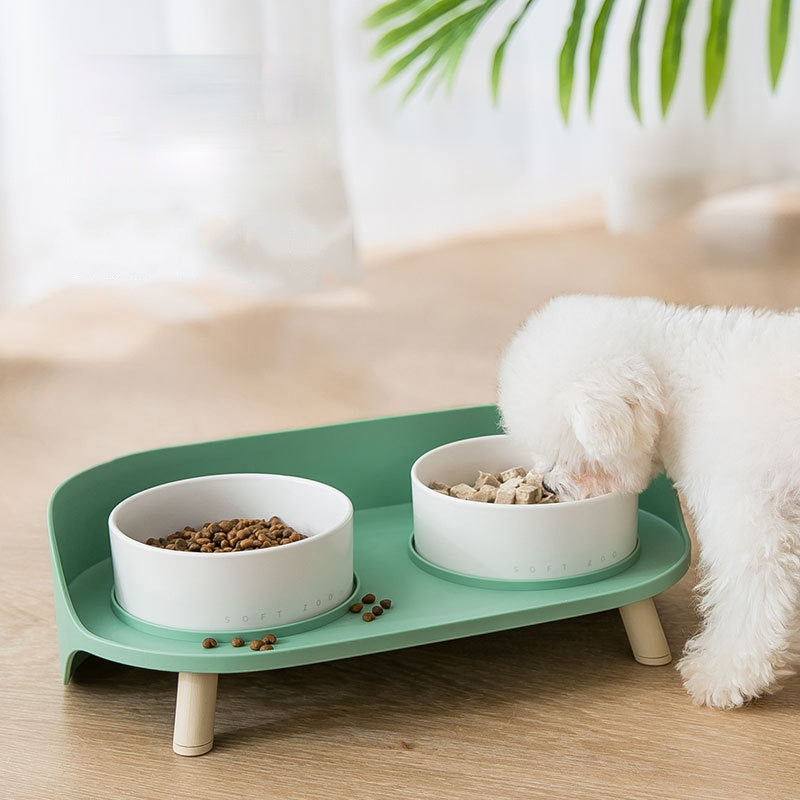 Cat Bowls with stand Cat Food Water Feeder