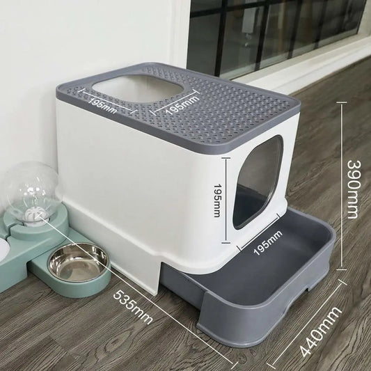 Top Entry Cat Litter Box Large Capacity Toilet Tray