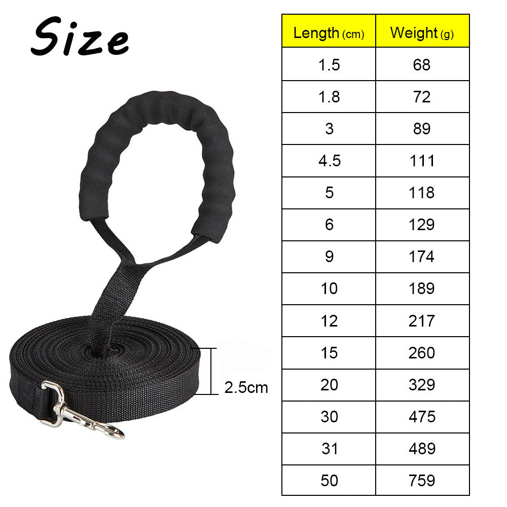 Pet Dog leash Nylon With foam handle For small large Dogs & Cats Outdoor Training