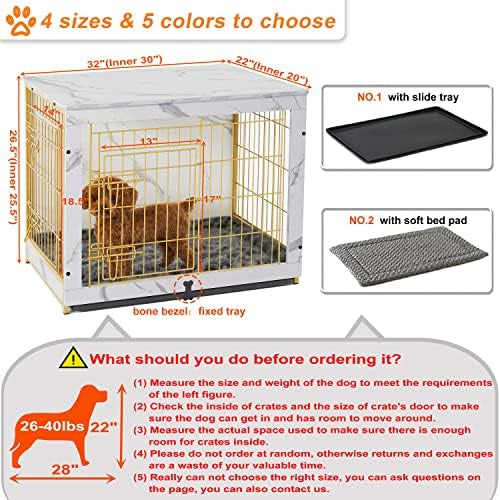 Dog Crate Furniture with Cushion