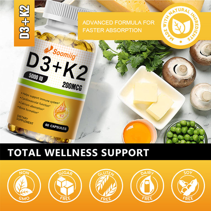 Vitamin D3 + K2 - Helps Healthy Support Immune System