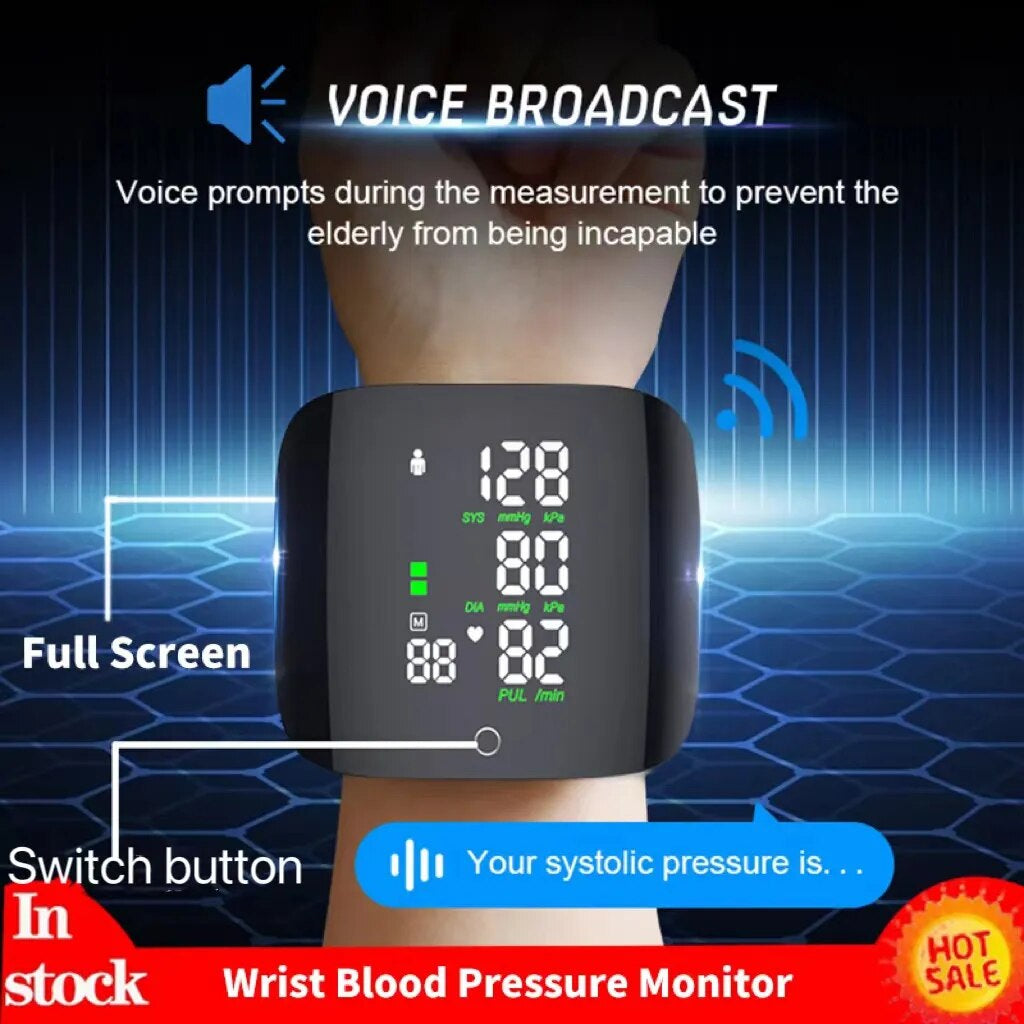 Medical heart rate and blood pressure monitor sphygmomanometer